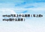 setup汽车上什么意思（车上的setup指什么意思）