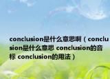 conclusion是什么意思啊（conclusion是什么意思 conclusion的音标 conclusion的用法）