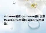 airborne名词（airborne是什么意思 airborne的音标 airborne的用法）