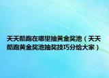 天天酷跑在哪里抽黄金奖池（天天酷跑黄金奖池抽奖技巧分给大家）