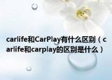carlife和CarPlay有什么区别（carlife和carplay的区别是什么）