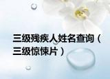 三级残疾人姓名查询（三级惊悚片）