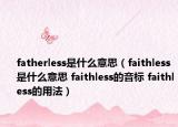 fatherless是什么意思（faithless是什么意思 faithless的音标 faithless的用法）