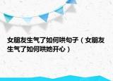 女朋友生气了如何哄句子（女朋友生气了如何哄她开心）