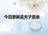 今日更新孟夫子是谁