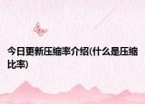 今日更新压缩率介绍(什么是压缩比率)