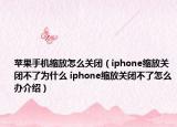 苹果手机缩放怎么关闭（iphone缩放关闭不了为什么 iphone缩放关闭不了怎么办介绍）