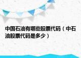 中国石油有哪些股票代码（中石油股票代码是多少）