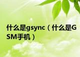 什么是gsync（什么是GSM手机）
