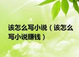 该怎么写小说（该怎么写小说赚钱）