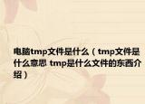 电脑tmp文件是什么（tmp文件是什么意思 tmp是什么文件的东西介绍）