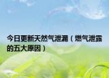 今日更新天然气泄漏（燃气泄露的五大原因）