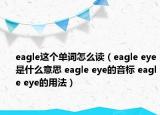 eagle这个单词怎么读（eagle eye是什么意思 eagle eye的音标 eagle eye的用法）