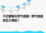 今日更新天然气泄漏（燃气泄露的五大原因）