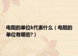 电阻的单位k代表什么（电阻的单位有哪些?）