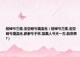 桂棹兮兰桨,击空明兮溯流光（桂棹兮兰桨,击空明兮溯流光.渺渺兮于怀,望美人兮天一方.的意思?）