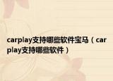 carplay支持哪些软件宝马（carplay支持哪些软件）