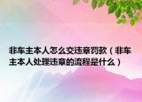 非车主本人怎么交违章罚款（非车主本人处理违章的流程是什么）