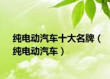 纯电动汽车十大名牌（纯电动汽车）