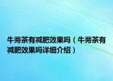 牛蒡茶有减肥效果吗（牛蒡茶有减肥效果吗详细介绍）
