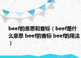 beef的意思和音标（beef是什么意思 beef的音标 beef的用法）