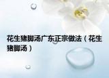 花生猪脚汤广东正宗做法（花生猪脚汤）