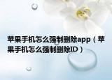 苹果手机怎么强制删除app（苹果手机怎么强制删除ID）