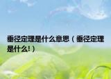 垂径定理是什么意思（垂径定理是什么!）