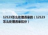 12123怎么处理违章的（12123怎么处理违章扣分）