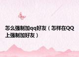 怎么强制加qq好友（怎样在QQ上强制加好友）
