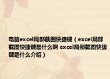 电脑excel局部截图快捷键（excel局部截图快捷键是什么啊 excel局部截图快捷键是什么介绍）