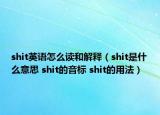 shit英语怎么读和解释（shit是什么意思 shit的音标 shit的用法）