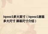 iqooz1多大英寸（iqooz1屏幕多大尺寸 屏幕尺寸介绍）
