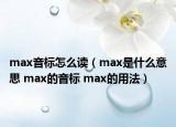 max音标怎么读（max是什么意思 max的音标 max的用法）