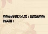 导致的英语怎么写（请写出导致的英语）