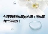 今日更新黄体酮的作用（黄体酮有什么功效）