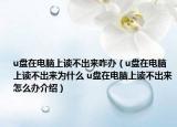 u盘在电脑上读不出来咋办（u盘在电脑上读不出来为什么 u盘在电脑上读不出来怎么办介绍）