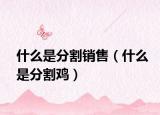 什么是分割销售（什么是分割鸡）