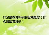 什么是教育科研的宏观概念（什么是教育科研）