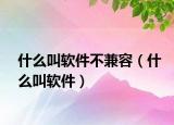 什么叫软件不兼容（什么叫软件）
