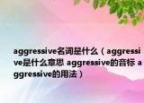 aggressive名词是什么（aggressive是什么意思 aggressive的音标 aggressive的用法）