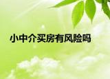 小中介买房有风险吗