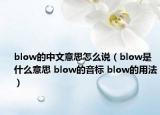 blow的中文意思怎么说（blow是什么意思 blow的音标 blow的用法）