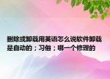 删除或卸载用英语怎么说软件卸载是自动的；习俗；哪一个修理的