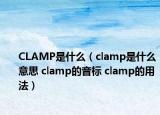 CLAMP是什么（clamp是什么意思 clamp的音标 clamp的用法）
