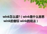 wink怎么读?（wink是什么意思 wink的音标 wink的用法）