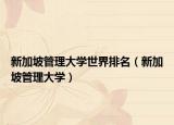 新加坡管理大学世界排名（新加坡管理大学）