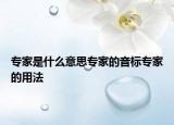 专家是什么意思专家的音标专家的用法