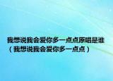 我想说我会爱你多一点点原唱是谁（我想说我会爱你多一点点）