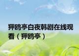 狎鸥亭白夜韩剧在线观看（狎鸥亭）